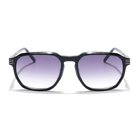 Voyage Select Square Sunglasses (Grey & Clear Lens | Black Frame - SLMG6121)