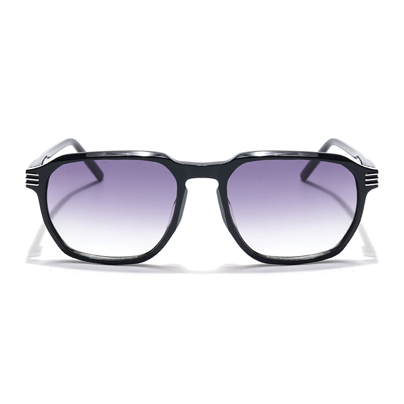 Voyage Select Square Sunglasses (Grey & Clear Lens | Black Frame - SLMG6121)