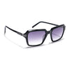 Voyage Select Rectangle Sunglasses (Grey & Clear Lens | Black Frame - SLMG6123)