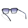 Voyage Select Rectangle Sunglasses (Grey & Clear Lens | Demi Blue Frame - SLMG6125)