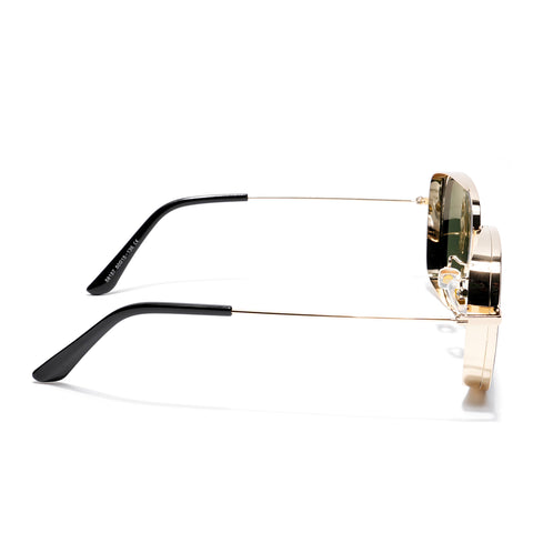 Rogue | Retro Square Green-Gold Sunglasses MG2971