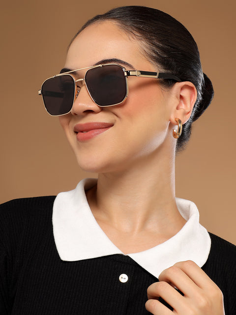 Co-Pilot | Golden Wayfarer Sunglasses | MG4163