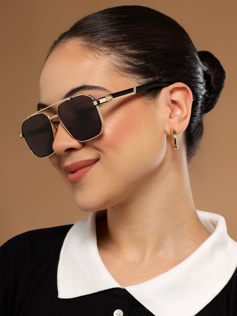 Co-Pilot | Golden Wayfarer Sunglasses | MG4163