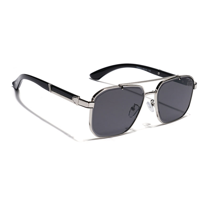 Co-Pilot | Black & Silver Wayfarer Sunglasses | MG4164