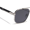 Co-Pilot | Black & Silver Wayfarer Sunglasses | MG4164