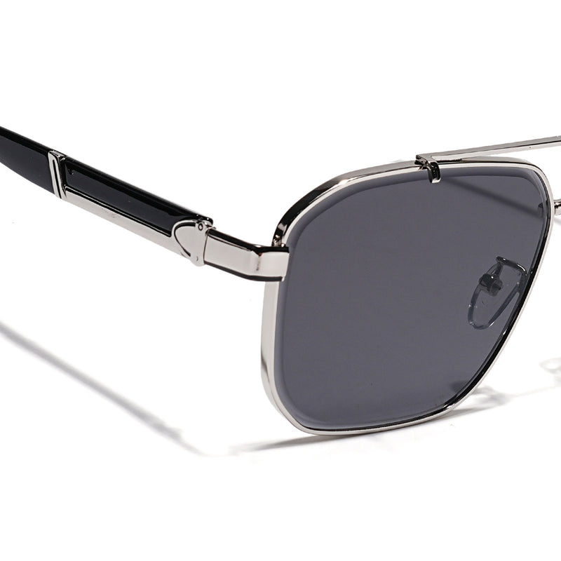 Co-Pilot | Black & Silver Wayfarer Sunglasses | MG4164