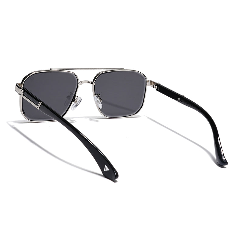 Co-Pilot | Black & Silver Wayfarer Sunglasses | MG4164