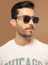 Co-Pilot | Black & Silver Wayfarer Sunglasses | MG4164
