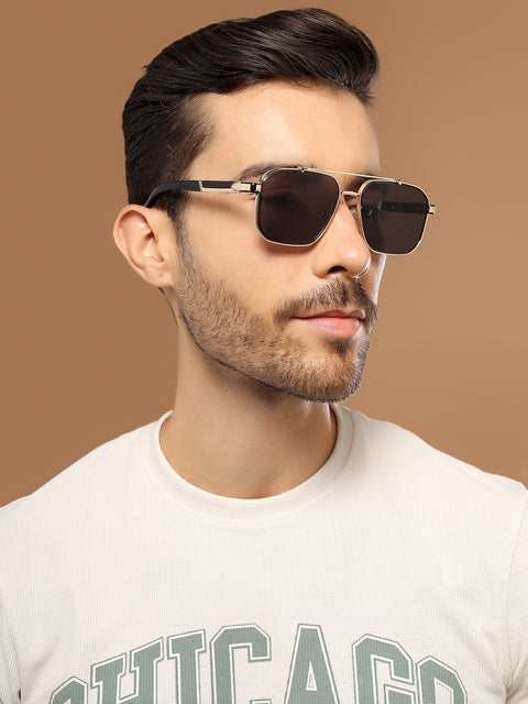 Co-Pilot | Black & Silver Wayfarer Sunglasses | MG4164