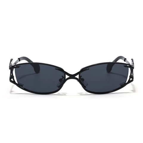 Flammo | Black Rectangle Sunglasses | Black Frame - MG8556