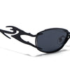 Flammo | Black Rectangle Sunglasses | Black Frame - MG8556