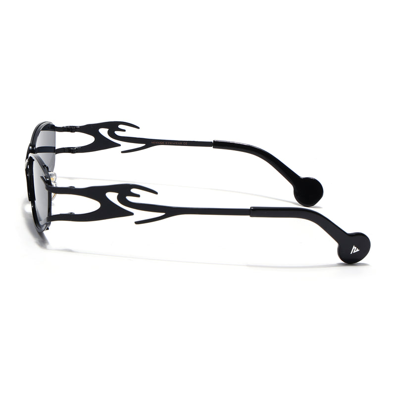 Flammo | Black Rectangle Sunglasses | Black Frame - MG8556