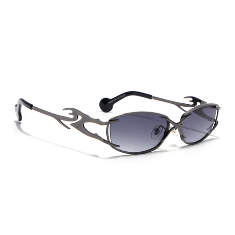 Flammo | Grey Rectangle Sunglasse | Grey Frame - MG8557