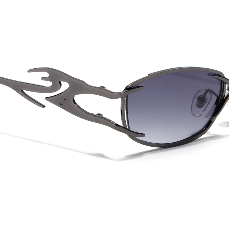 Flammo | Grey Rectangle Sunglasse | Grey Frame - MG8557