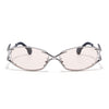 Flammo | Light Brown Rectangle Sunglasses | Silver Frame - MG8560