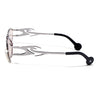 Flammo | Light Brown Rectangle Sunglasses | Silver Frame - MG8560