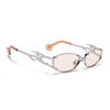 Flammo | Light Brown Rectangle Sunglasses | Silver Frame - MG8561