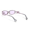 Flammo | Pale Lavender Rectangle Sunglasses | Silver Frame - MG8562