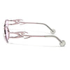 Flammo | Pale Lavender Rectangle Sunglasses | Silver Frame - MG8562