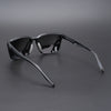 Wayfarer Polarized Sunglasses (Black Lens | Matt Black & Grey Frame - PMG5283)