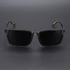 Wayfarer Polarized Sunglasses (Black Lens | Grey & Green Frame - PMG5286)