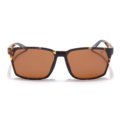 Wayfarer Polarized Sunglasses (Brown Lens | Demi Brown & Black Frame - PMG5288)