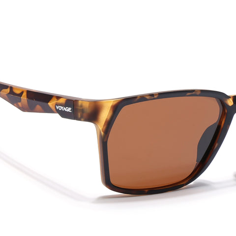 Wayfarer Polarized Sunglasses (Brown Lens | Demi Brown & Black Frame - PMG5288)
