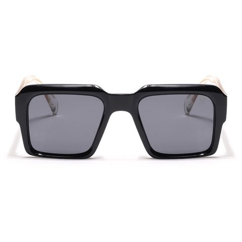 Flux | Shine Black Polarized Wayfarer Sunglasses - PMG4750