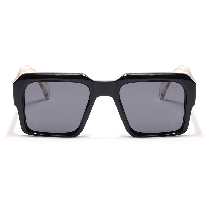 Flux | Shine Black Polarized Wayfarer Sunglasses - PMG4750
