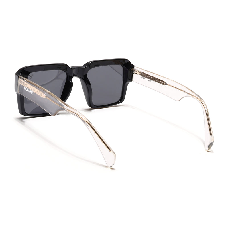 Flux | Shine Black Polarized Wayfarer Sunglasses - PMG4750