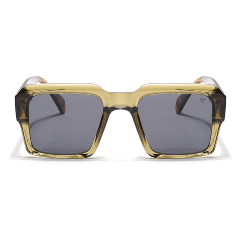 Flux | Demi Transparent Green Polarized Wayfarer Sunglasses - PMG4754