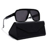 Shine Black Polarized Wrap Around Sunglasses - PMG4743