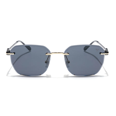 Tiger | Rimless Sunglasses (Black Lens) | MG6346