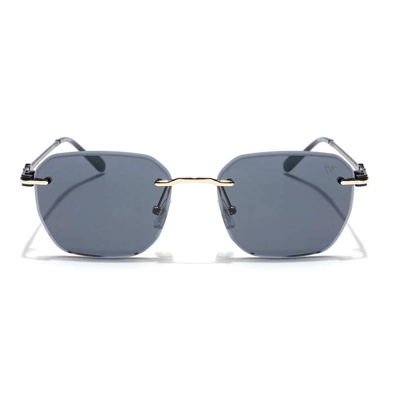 Tiger | Rimless Sunglasses (Black Lens) | MG6346