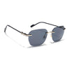 Tiger | Rimless Sunglasses (Black Lens) | MG6346
