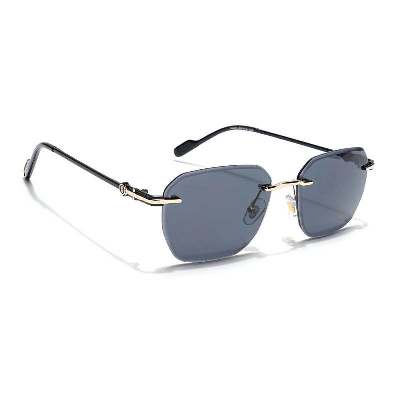 Tiger | Rimless Sunglasses (Black Lens) | MG6346