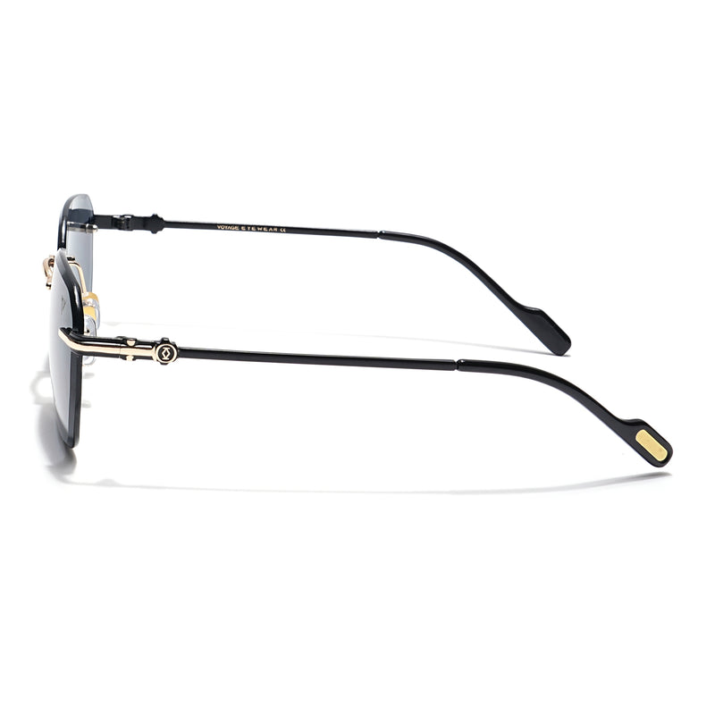 Tiger | Rimless Sunglasses (Black Lens) | MG6346