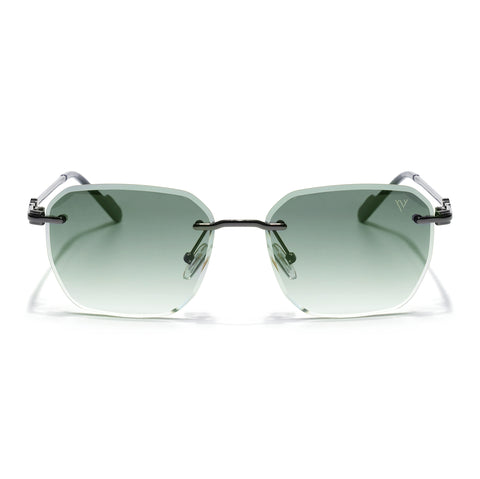 Tiger | Rimless Sunglasses ( Green & Clear Lens) | MG6611