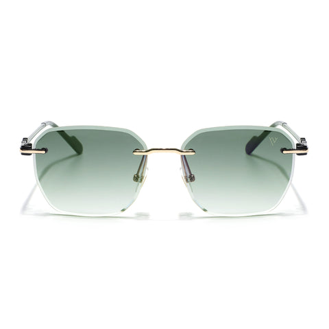 Tiger | Rimless Sunglasses (Green & Clear Lens) |  MG6612