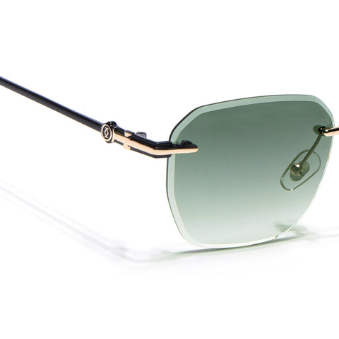 Tiger | Rimless Sunglasses (Green & Clear Lens) |  MG6612