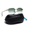 Tiger | Rimless Sunglasses (Green & Clear Lens) |  MG6612