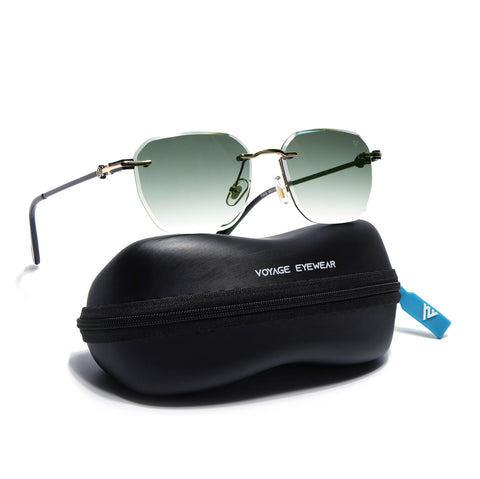 Tiger | Rimless Sunglasses (Green & Clear Lens) |  MG6612