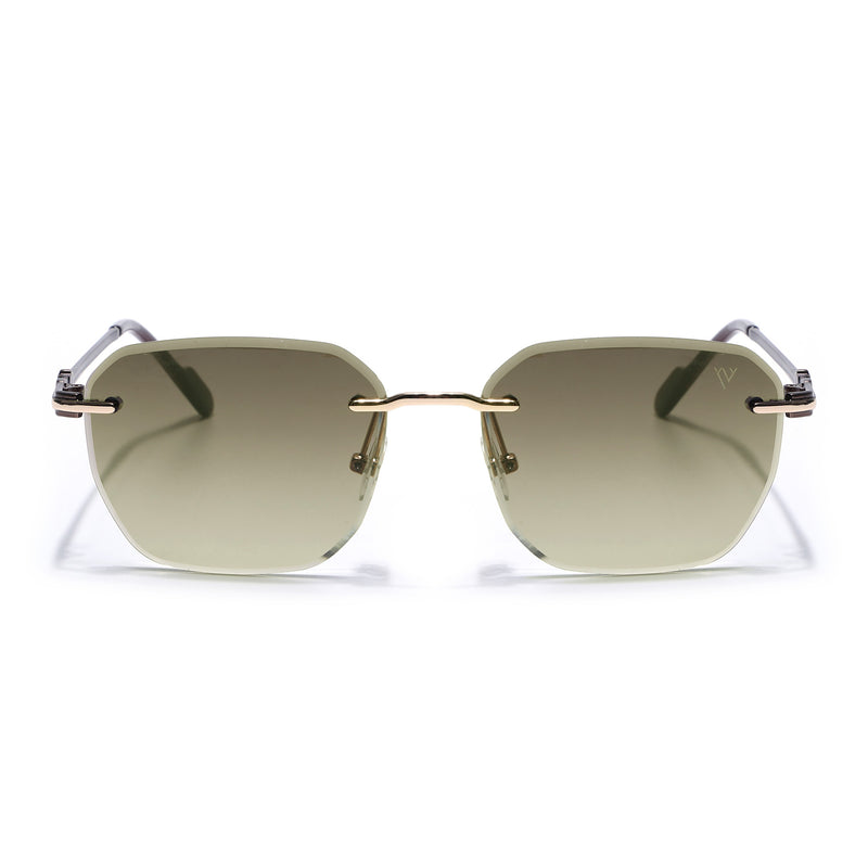Tiger | Rimless Sunglasses (Olive & Clear Lens) |  MG6613