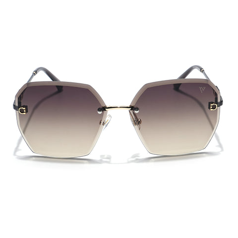 Oversize Sunglasses (Olive Lens | Rimless Frame - MG6023)