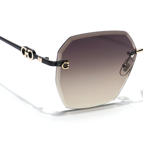 Oversize Sunglasses (Olive Lens | Rimless Frame - MG6023)