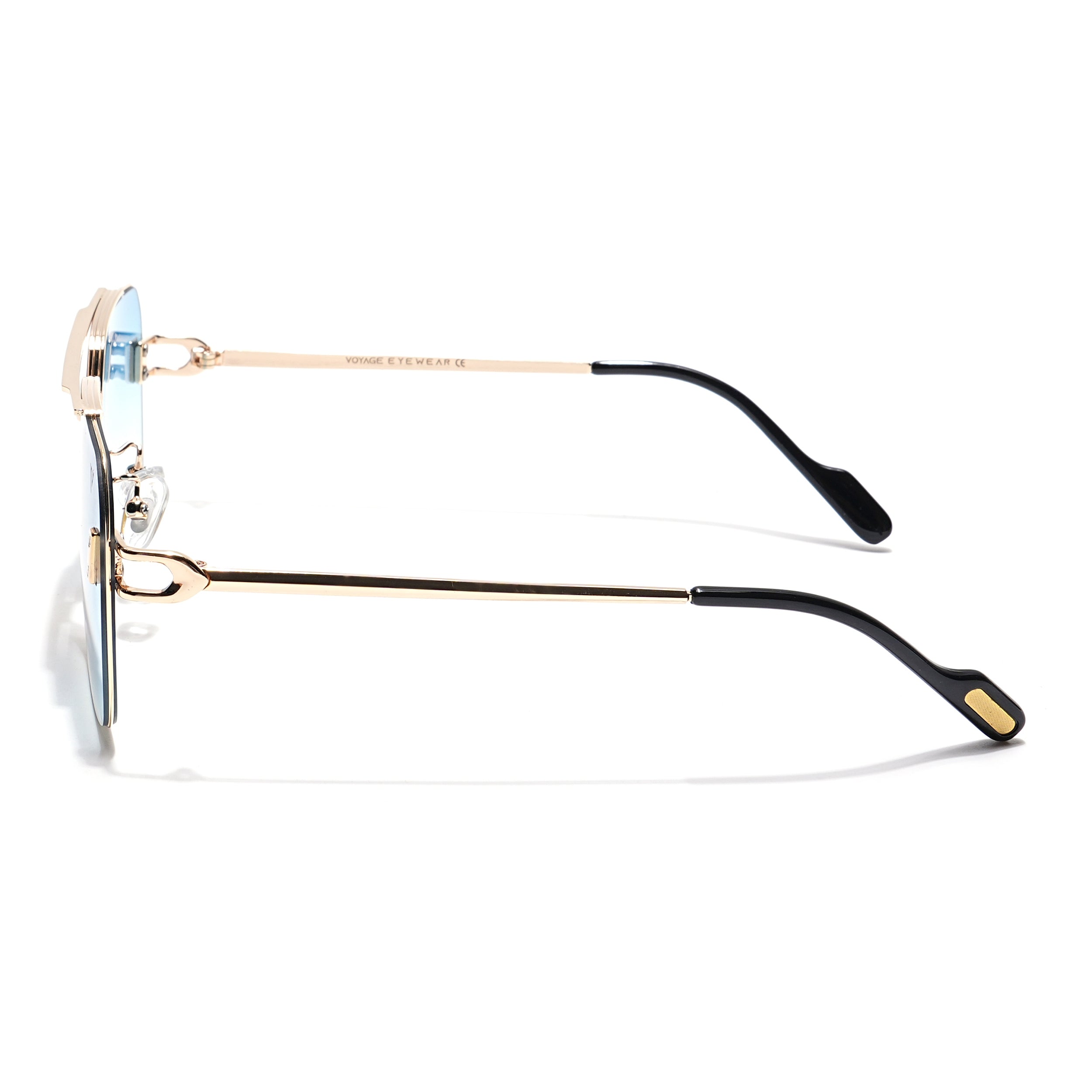 Wayfarer Sunglasses (Blue & Clear Lens | Golden Frame - MG6033)