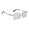 Evoke | Transparent Grey Rimless Sunglasses | Golden & Black Frame - MG7170