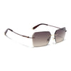 Evoke | Brown & Clear Rimless Sunglasses | Golden & Brown Frame - MG7171