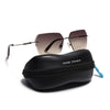 Evoke | Brown & Clear Rimless Sunglasses | Golden & Brown Frame - MG7171