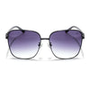 Square Sunglasses (Grey & Clear Lens | Black Frame - MG6002)